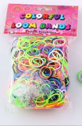 2000pcs (10x200) Rainbow Recarga bandas de goma de 80 libre S/c Clips Para Telar Bandas