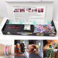 600 mezclado de colores Bandas De Goma 24 Clips 1 Telar 1 Gancho DIY para Rainbow Loom Kit