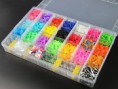 4400 arco iris colorido De Goma Telar bandas de toma de pulsera Kit Set Con s-clips